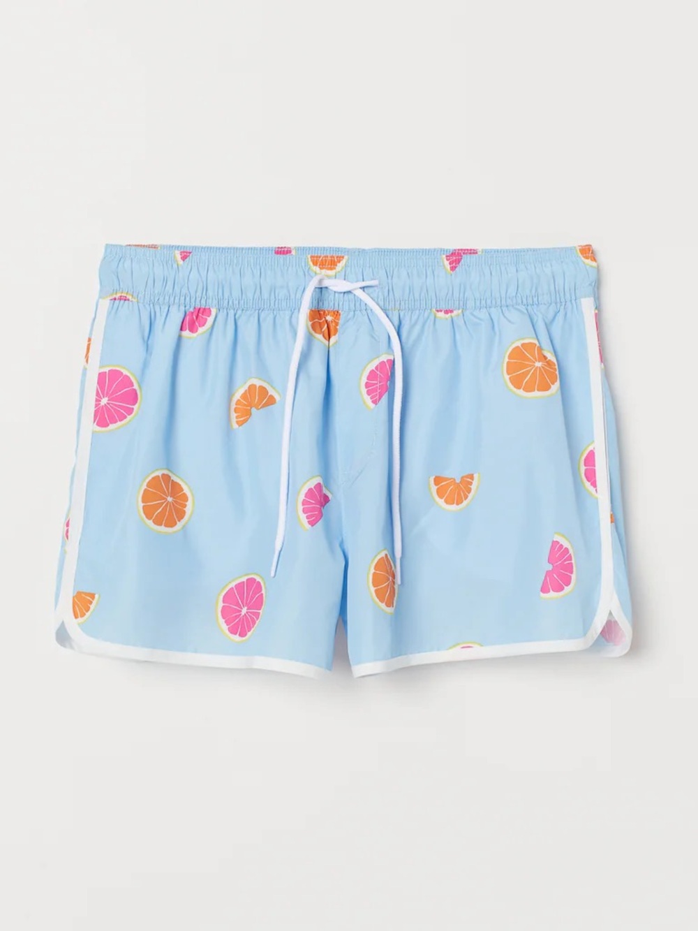 H&M Men’s Orange Slice Swim Shorts Citrus Fruit Blue